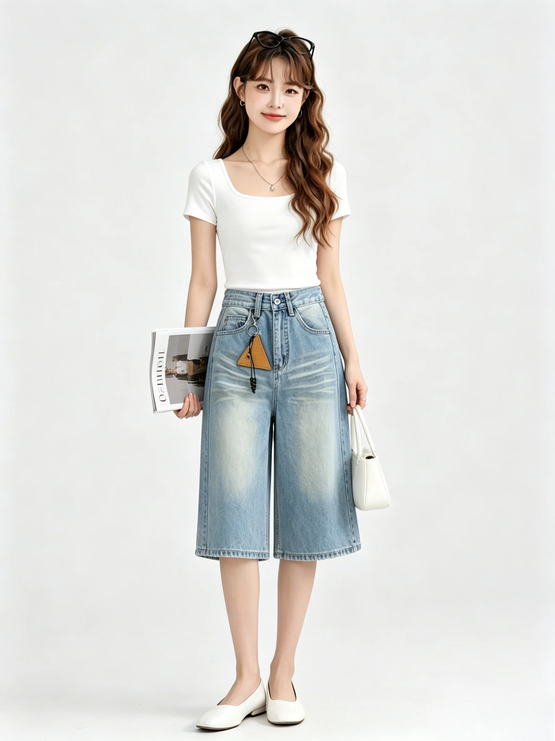 Korean Style High Waist Wide Leg Jeans Women's Loose Slimming Summer Casual Pants Light Color Versatile Bottom Wear
Korean Style High Waist Wide Leg Jeans Women's Loose Slimming Summer Casual Pants Light Color Versatile Bottom Wear