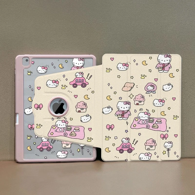 Hello Kitty Trifold IPad Case with Pen Slot for IPad 11th 10th Air4/5 Air6 2024 Pro 11 9th 10.2inch 720° Rotatable Acrylic Cover
Hello Kitty Trifold IPad Case with Pen Slot for IPad 11th 10th Air4/5 Air6 2024 Pro 11 9th 10.2inch 720° Rotatable Acrylic Cover