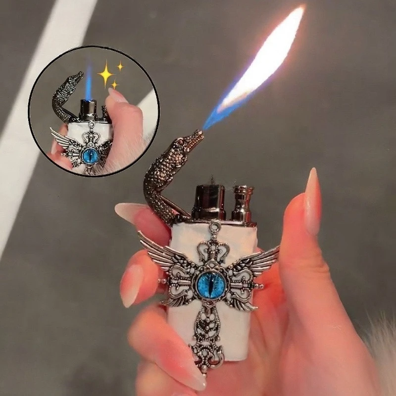 New Fashionable Double Flame Inflatable Lighter Metal Windproof Jet Flame Outdoor Portable Lighter High End Smoking Gift
New Fashionable Double Flame Inflatable Lighter Metal Windproof Jet Flame Outdoor Portable Lighter High End Smoking Gift