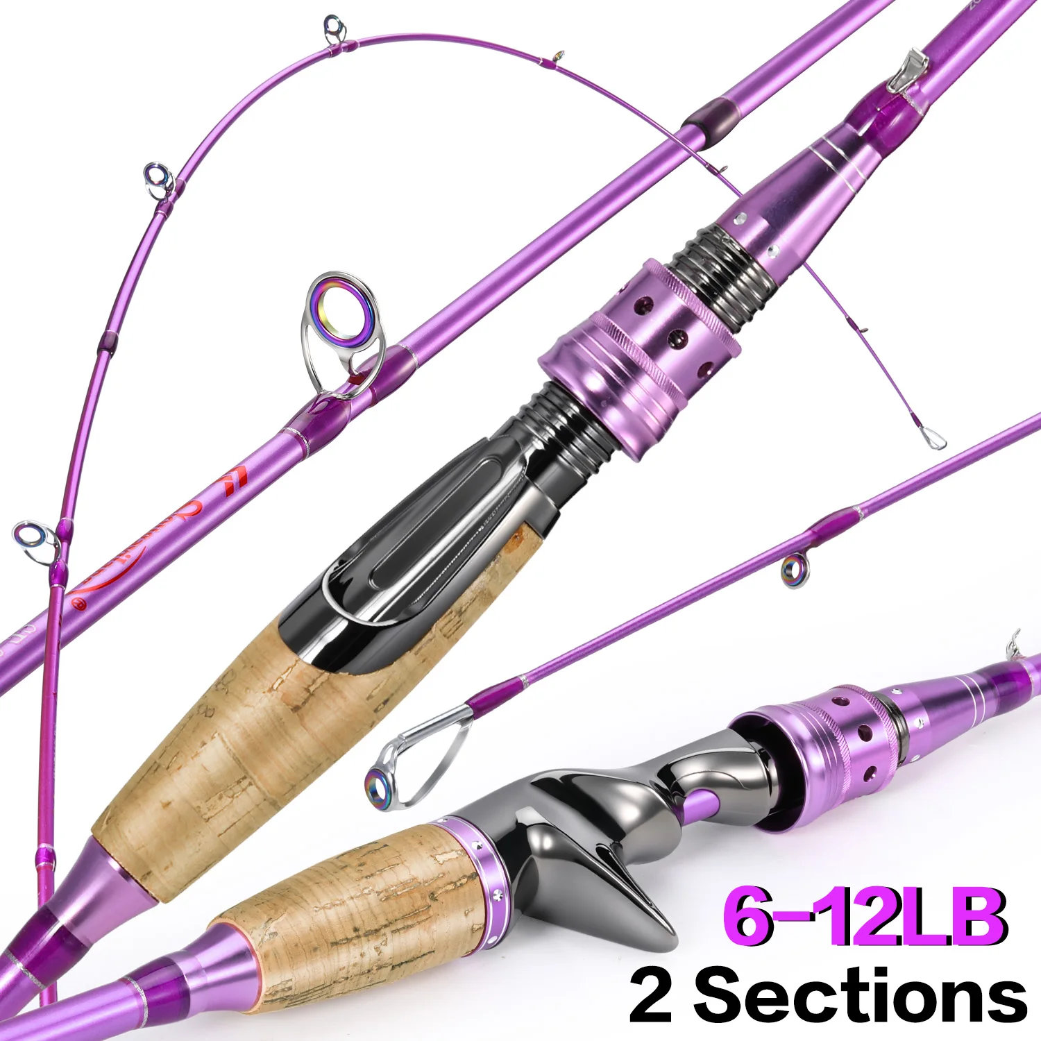 Sougayilang 2Section Lure Fishing Rod Carbon Perch Fishing Rod 1.8/2.1m Max Drag 6-12lb Spinning Rod Freshwater Fishing Pesca
Sougayilang 2Section Lure Fishing Rod Carbon Perch Fishing Rod 1.8/2.1m Max Drag 6-12lb Spinning Rod Freshwater Fishing Pesca