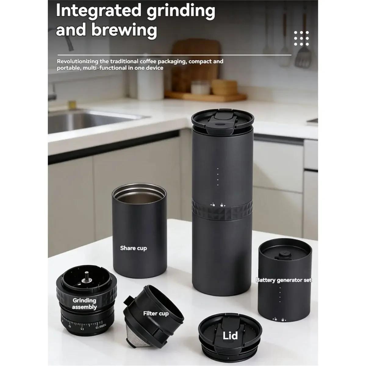 Coffee Grinder Portable Espresso Grinder with Stainless Steel Conical Mill with Adjustable Grind Settings for Travel B
Coffee Grinder Portable Espresso Grinder with Stainless Steel Conical Mill with Adjustable Grind Settings for Travel B