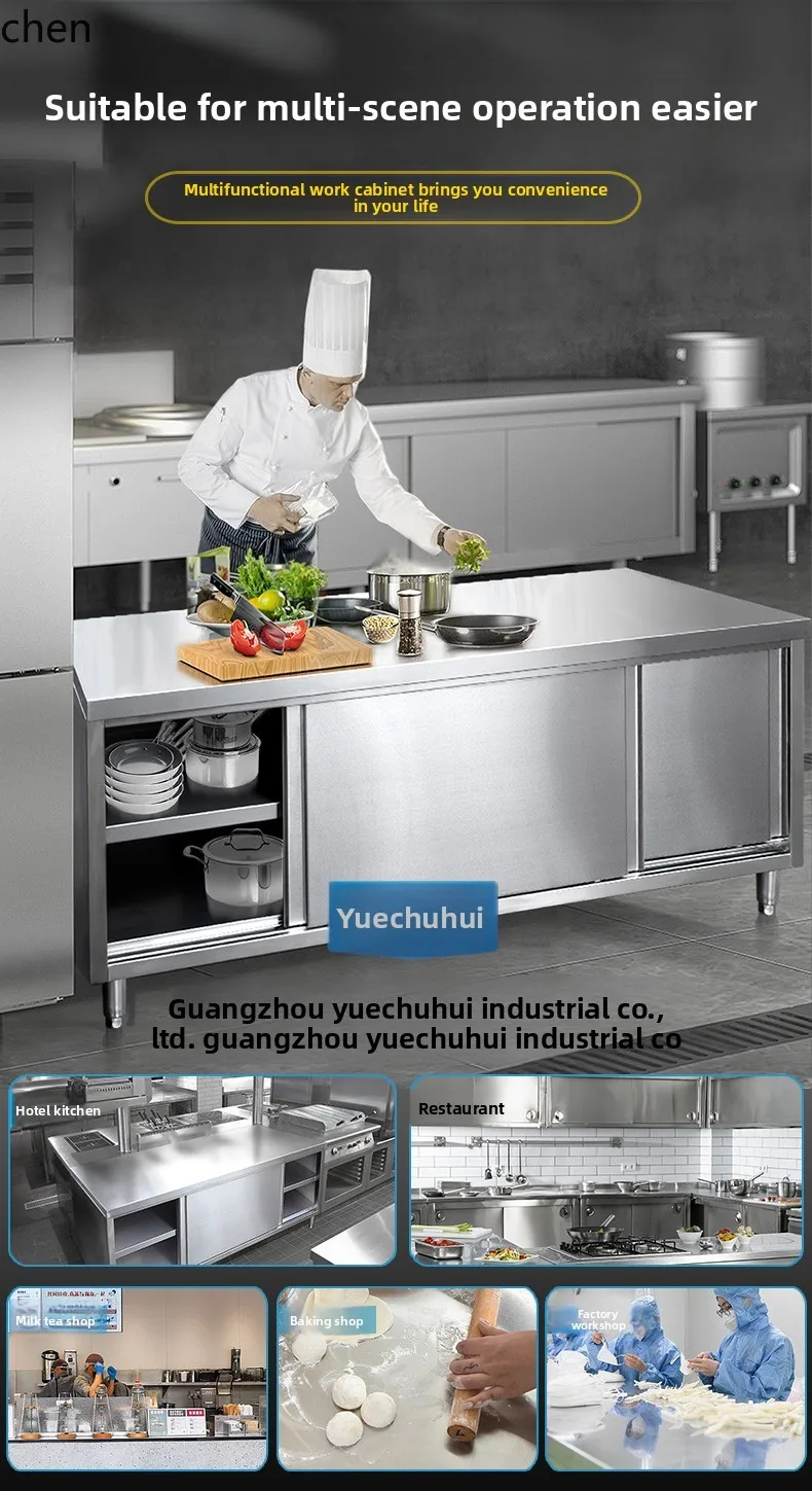 LXC Stainless Steel Workbench Kitchen Operation Table Restaurant Sliding Door Storage Cabinet Cutting Board Countertop Cabinet
LXC Stainless Steel Workbench Kitchen Operation Table Restaurant Sliding Door Storage Cabinet Cutting Board Countertop Cabinet