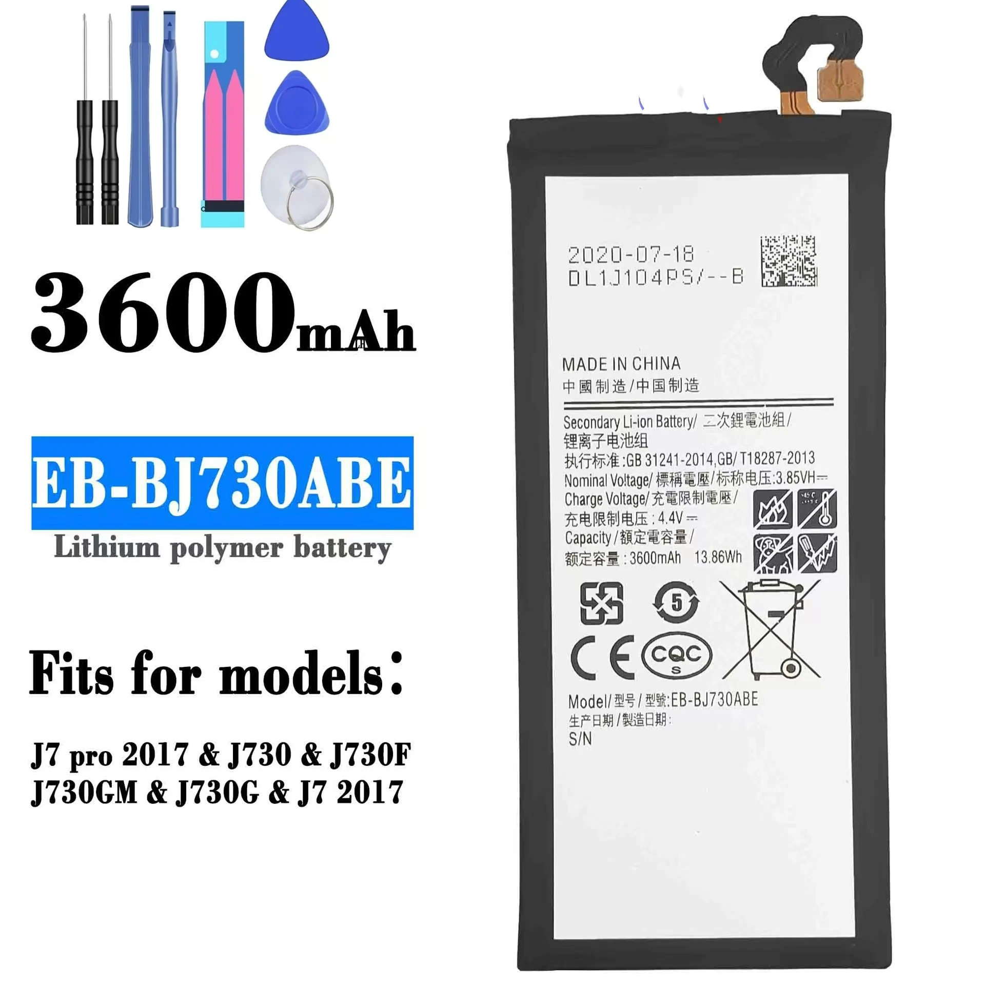 For Samsung J7 pro/J730F/J730GM EB-BJ730ABE original battery, mobile phone battery replacement repair parts, send tools
For Samsung J7 pro/J730F/J730GM EB-BJ730ABE original battery, mobile phone battery replacement repair parts, send tools
