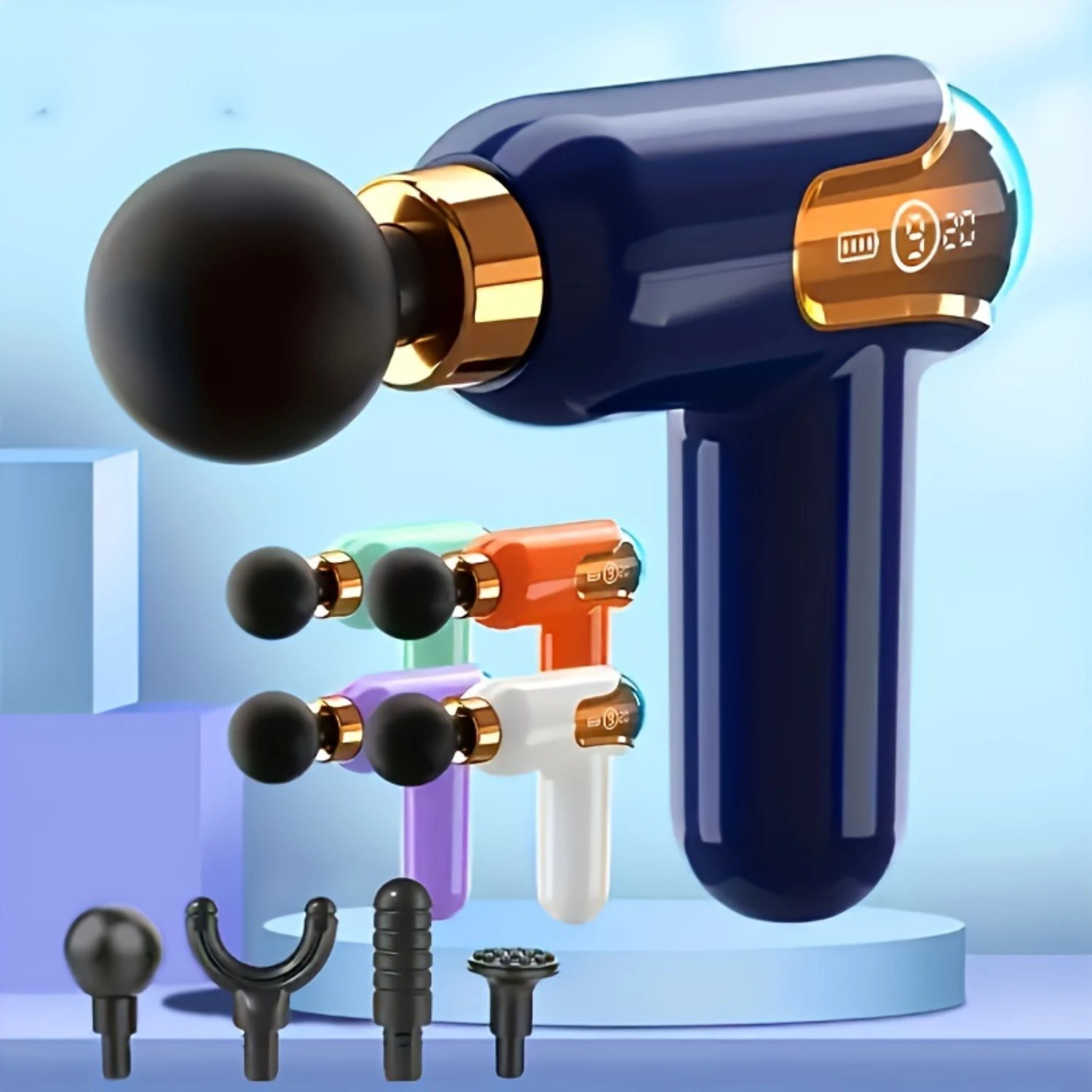 Deep Tissue Massage Gun on the Go: Handheld Muscle Massager for Full-Body Relief. Silent Operation, Multiple Attachments, Power
Deep Tissue Massage Gun on the Go: Handheld Muscle Massager for Full-Body Relief. Silent Operation, Multiple Attachments, Power