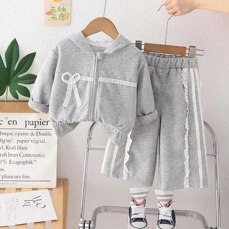 New Girls Sets Children Bows Tops Suit Autumn Long-sleeved Coat Trousers 2Pcs Kids Sweet Casual Outfit Baby Cute Clothes
New Girls Sets Children Bows Tops Suit Autumn Long-sleeved Coat Trousers 2Pcs Kids Sweet Casual Outfit Baby Cute Clothes