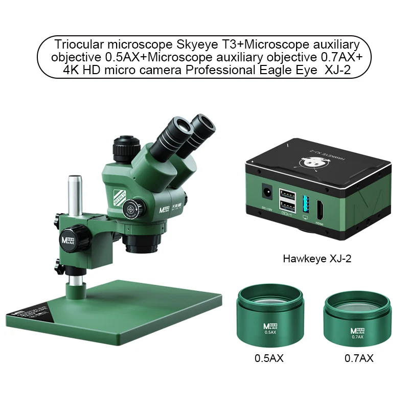 MaAnt T3 0.65-5.8X Continuously Multiplied Trinocular Stereo Microscope with LED Ring Light Phone PCB Soldering Microscope
MaAnt T3 0.65-5.8X Continuously Multiplied Trinocular Stereo Microscope with LED Ring Light Phone PCB Soldering Microscope