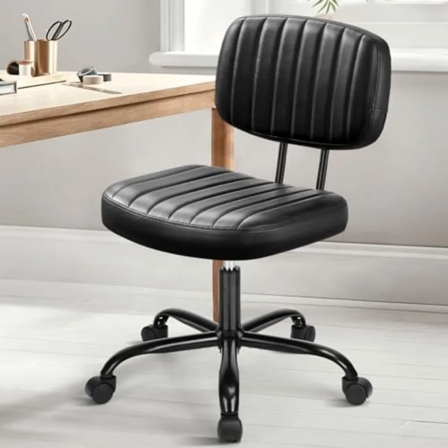 Small Armless Home Desk Chair with Low Back Lumbar Support, Height Adjustable PU Leather Computer Task Chair with 360° Swivel W
Small Armless Home Desk Chair with Low Back Lumbar Support, Height Adjustable PU Leather Computer Task Chair with 360° Swivel W