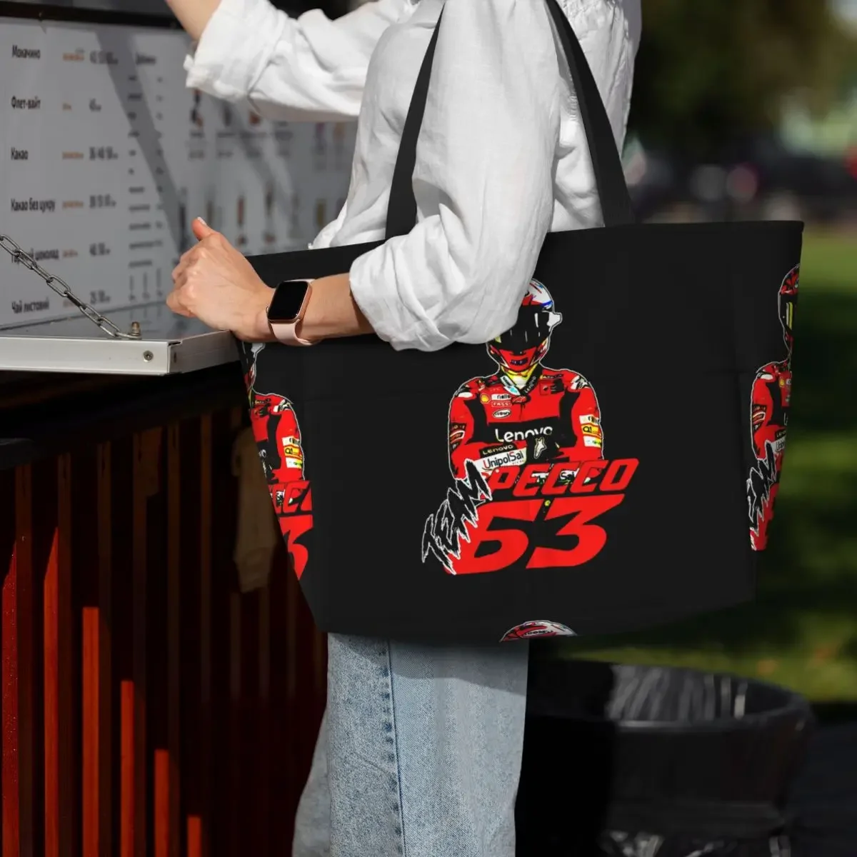 Pecco Bagnaia 63 Beach Tote Bag Sport Gym Yoga Duffle Large Tote Bag Women Travel Bag Fitness bag
Pecco Bagnaia 63 Beach Tote Bag Sport Gym Yoga Duffle Large Tote Bag Women Travel Bag Fitness bag