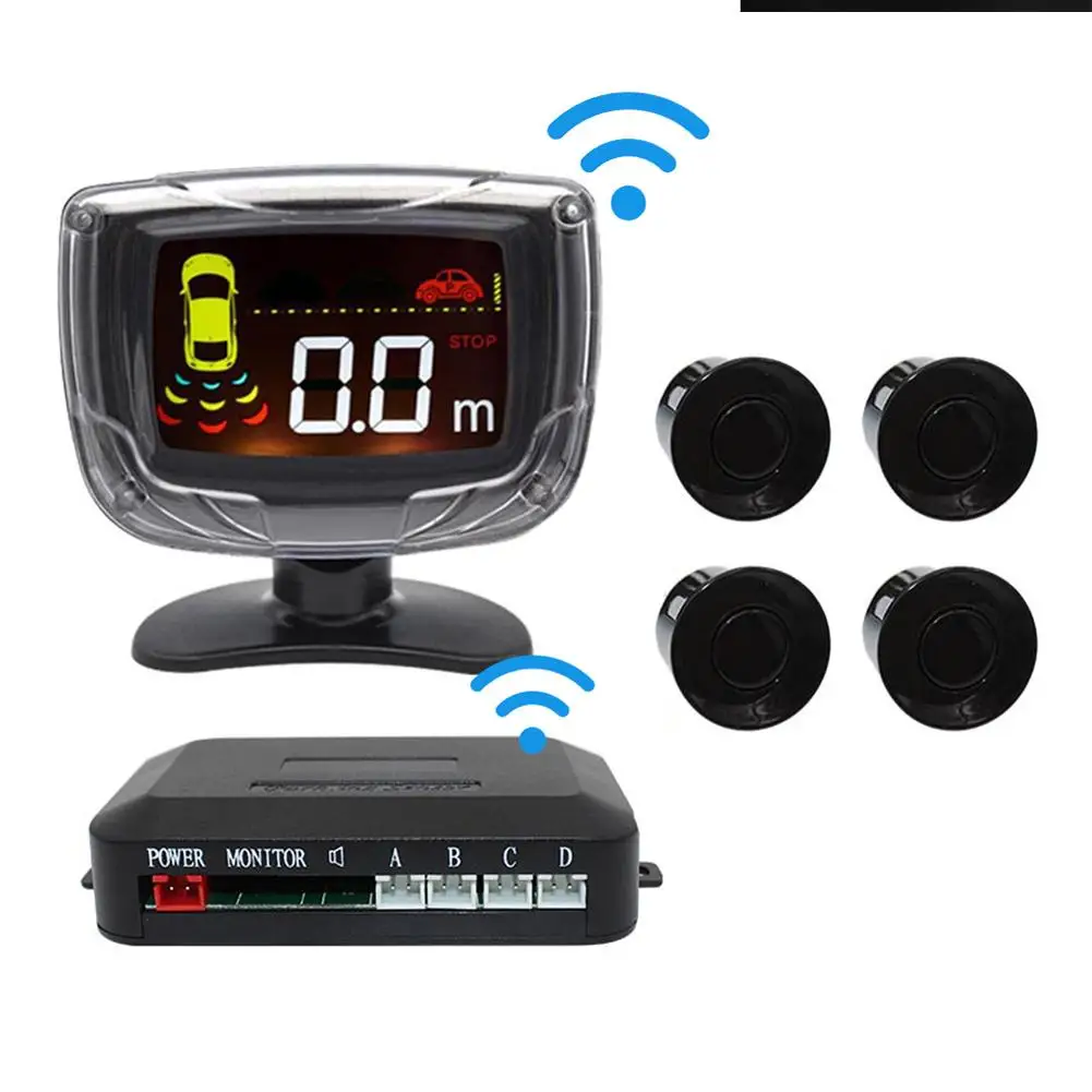Wireless Car Parking Sensor Set LCD Display 4 Probe Backup Reversing Rada-r Monitor Detector System Drop Shipping
Wireless Car Parking Sensor Set LCD Display 4 Probe Backup Reversing Rada-r Monitor Detector System Drop Shipping