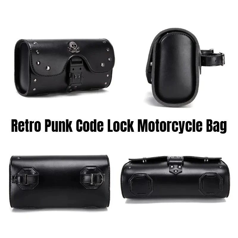 Punk Style Retro Motorcycle Front Fork Tool Bag PU Leather Handlebar Pouch for Bikers Motorbike Storage Saddlebag Daily Commute
Punk Style Retro Motorcycle Front Fork Tool Bag PU Leather Handlebar Pouch for Bikers Motorbike Storage Saddlebag Daily Commute