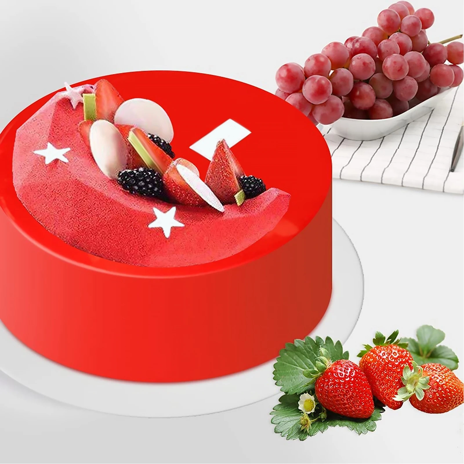 1pc Moon Shape Mousse Cake Mold Silicone Dessert Baking Pan Reusable Non-Stick Long Lasting Diy Gift White Baking Tool
1pc Moon Shape Mousse Cake Mold Silicone Dessert Baking Pan Reusable Non-Stick Long Lasting Diy Gift White Baking Tool