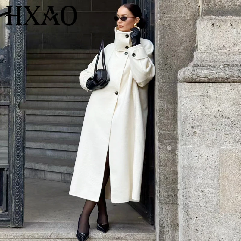 HXAO Wool Long Coat Women's Sheepskin Coat Minimalist Tweed Oversized Coat Warm High Neck Long Sleeve Trench Coat Chic Overcoats
HXAO Wool Long Coat Women's Sheepskin Coat Minimalist Tweed Oversized Coat Warm High Neck Long Sleeve Trench Coat Chic Overcoats