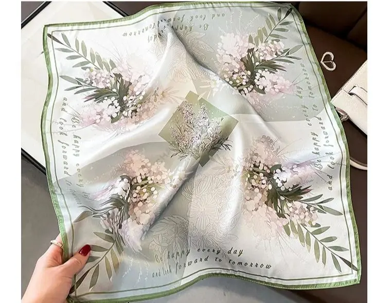 100% Silk Women's Brand Scarf Elegant Green Leaves Print Bandana Scarf Ladies Head Hair Band Small Square Neckerchief Wraps
100% Silk Women's Brand Scarf Elegant Green Leaves Print Bandana Scarf Ladies Head Hair Band Small Square Neckerchief Wraps