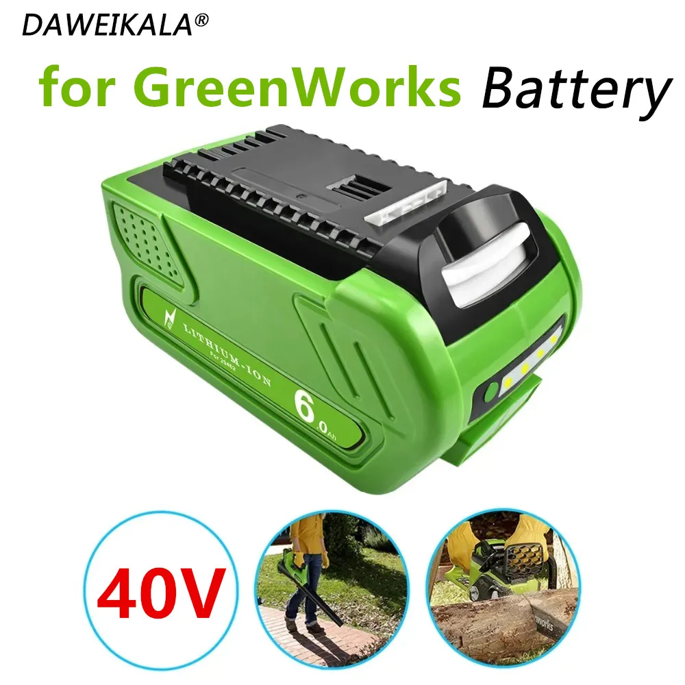 40V 18650 Li-ion Rechargeable Battery 40V 6000mAh for GreenWorks 29462 29472 29282 G-MAX GMAX Lawn Mower Power Tools Battery
40V 18650 Li-ion Rechargeable Battery 40V 6000mAh for GreenWorks 29462 29472 29282 G-MAX GMAX Lawn Mower Power Tools Battery