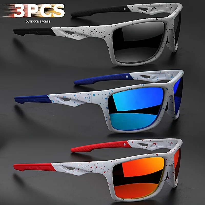 3PCS polarized sports sunglasses, color changing film lenses, high-quality polarized sunglasses for outdoor driving, hiking
3PCS polarized sports sunglasses, color changing film lenses, high-quality polarized sunglasses for outdoor driving, hiking