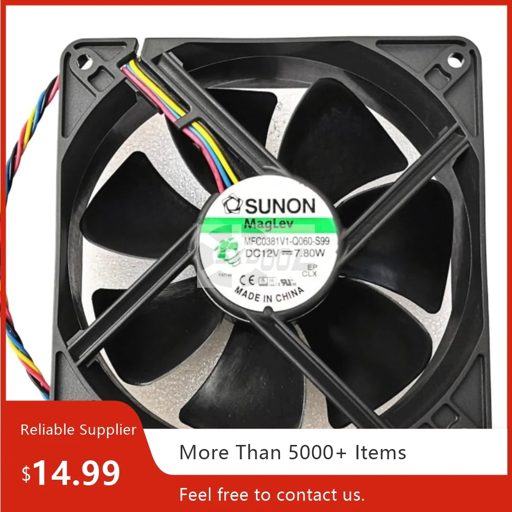 12038 Fan For Sunon MFC0381V1-Q060-S99 120x120x38mm 12V 7.8W 4-Wire PWM MagLev Cooling Fan
12038 Fan For Sunon MFC0381V1-Q060-S99 120x120x38mm 12V 7.8W 4-Wire PWM MagLev Cooling Fan