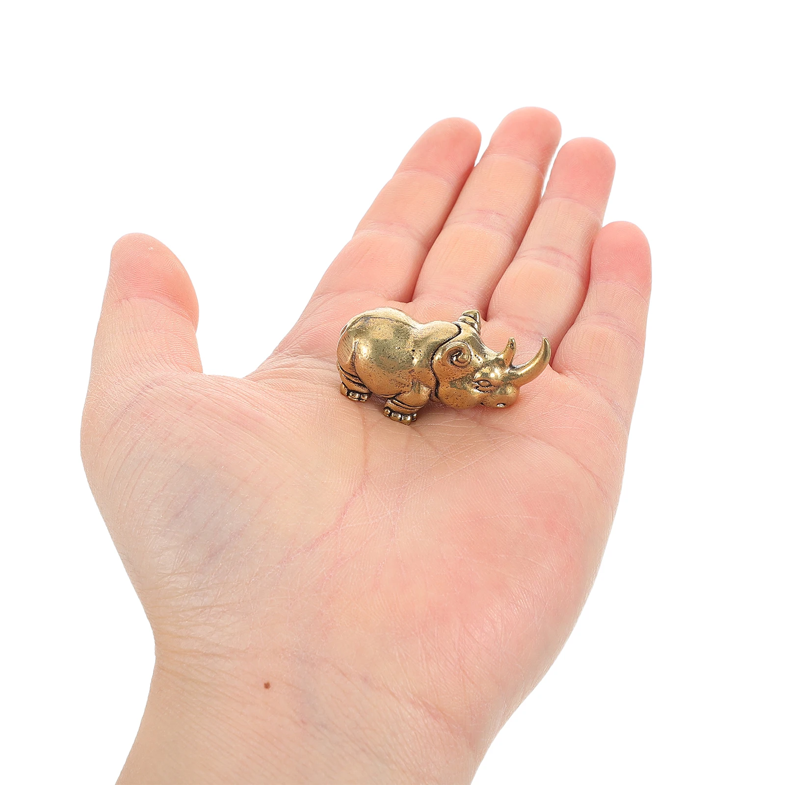 Solid Brass Rhino Miniature Metal Animal Statue Retro Rhinoceros Ornament Office Tea Room Desk Tea Pet Creative 
Solid Brass Rhino Miniature Metal Animal Statue Retro Rhinoceros Ornament Office Tea Room Desk Tea Pet Creative