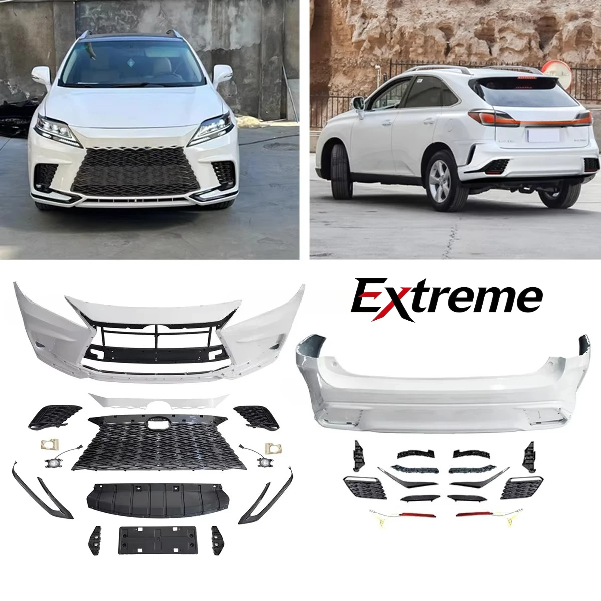 New Body Parts Bumpers Body Kit Use for Lexus RX 2009-2015 Conversion to 2022 Model.
New Body Parts Bumpers Body Kit Use for Lexus RX 2009-2015 Conversion to 2022 Model.