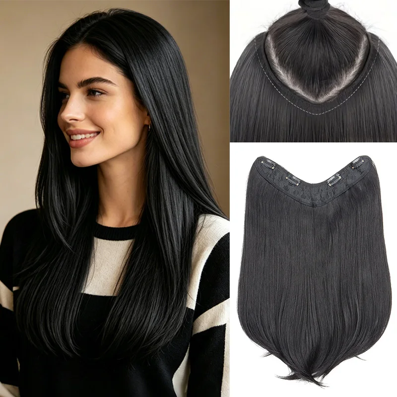 24Inch Synthetic Invisible Hair Extensions for Women Micro-Roll V-Shaped Design 4 Clips Enhance Hair Volume
24Inch Synthetic Invisible Hair Extensions for Women Micro-Roll V-Shaped Design 4 Clips Enhance Hair Volume