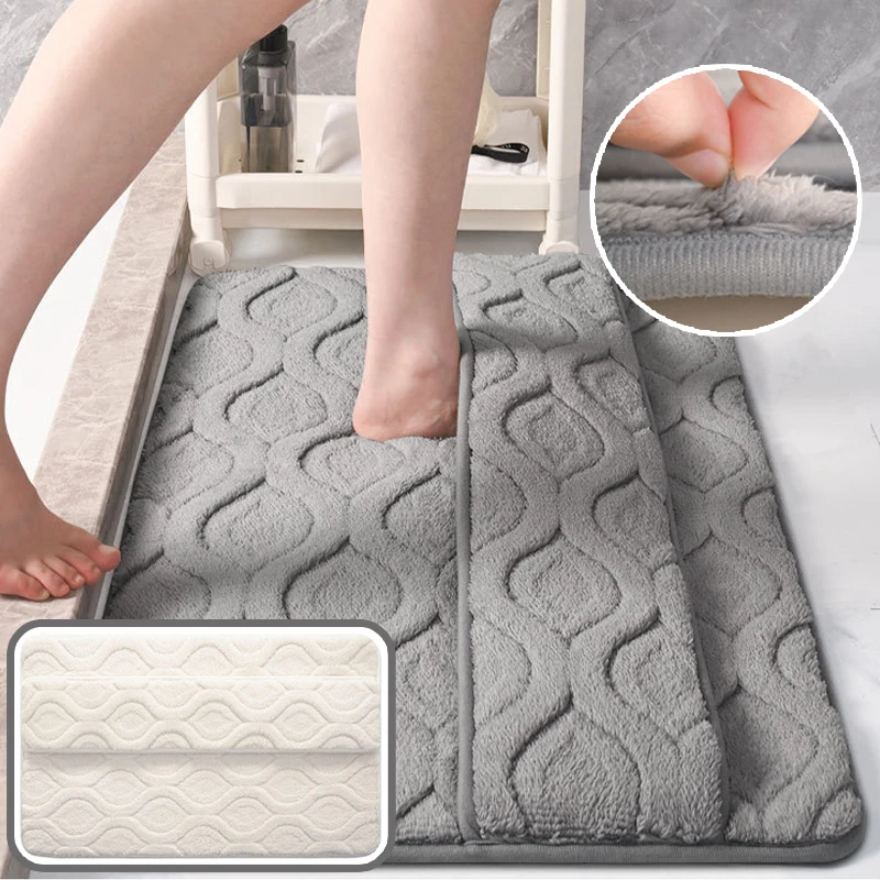 Japanese Style Thickened Jacquard Bathroom Mat Wipe Feet Water Absorbent Non-Slip Floor Rug for Home Hotel Machine Washable
Japanese Style Thickened Jacquard Bathroom Mat Wipe Feet Water Absorbent Non-Slip Floor Rug for Home Hotel Machine Washable