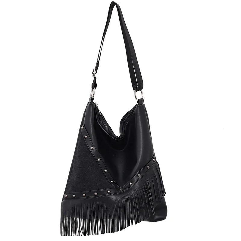 2025 Autumn Winter Women's Fashion Crossbody Bag with Fringe & Rivets, Adjustable Wide Strap, Spacious Large Capacity Tote, Tren
2025 Autumn Winter Women's Fashion Crossbody Bag with Fringe & Rivets, Adjustable Wide Strap, Spacious Large Capacity Tote, Tren