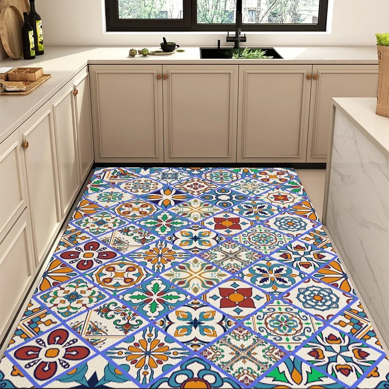 PVC Kitchen Floor Mat Waterproof Leather Rug Check Carpet Oil-proof Non-slip Long Foot Mats American Style Home Decoration Ковер
PVC Kitchen Floor Mat Waterproof Leather Rug Check Carpet Oil-proof Non-slip Long Foot Mats American Style Home Decoration Ковер