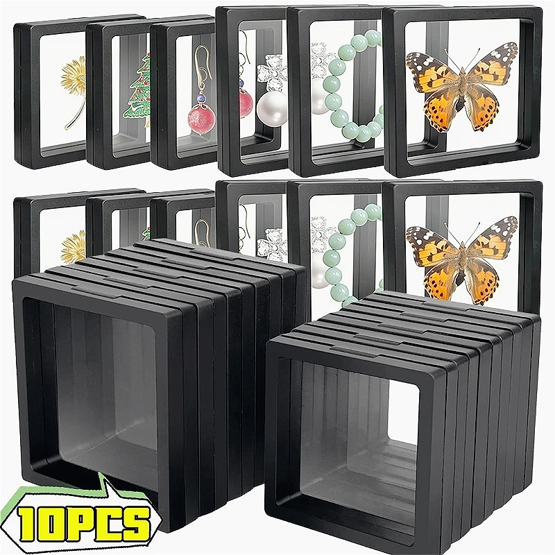 1/10Pcs Transparent PE Film Jewelry Storage Box Square 3D Floating Necklace Display Box Reusable Rings Earring Organizer Pack
1/10Pcs Transparent PE Film Jewelry Storage Box Square 3D Floating Necklace Display Box Reusable Rings Earring Organizer Pack