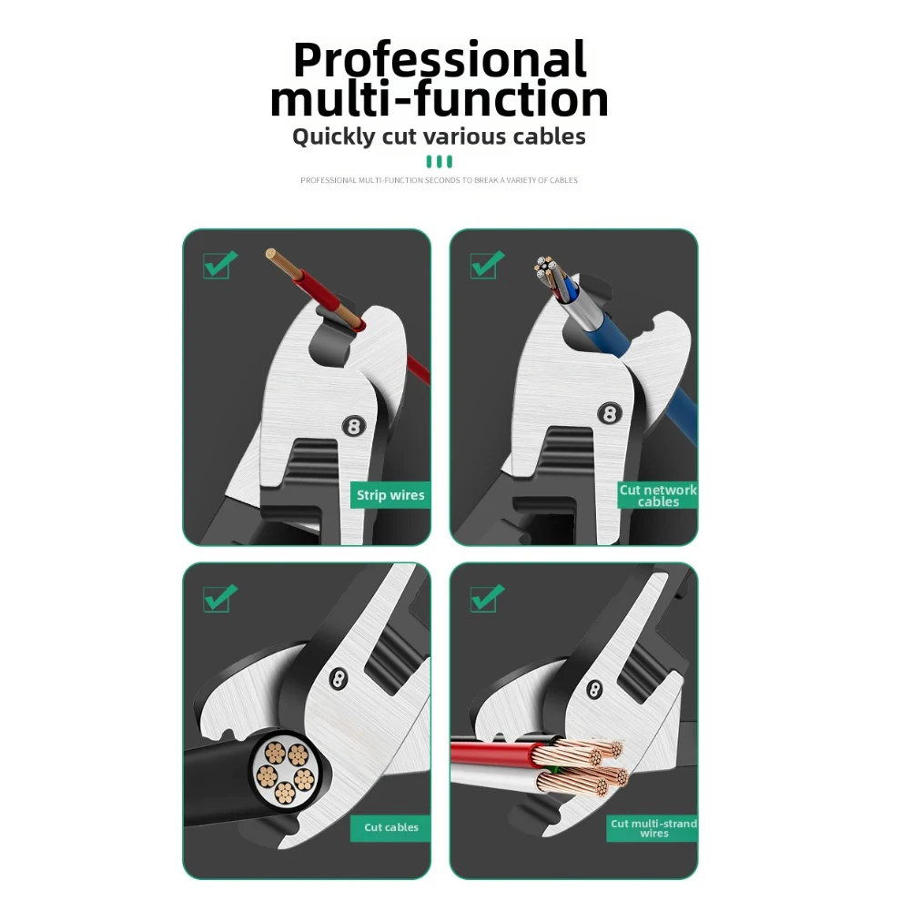 6 Inch Cable Cutter with Strong Carbon Steel Construction and Ergonomic Rubber Handles for Industrial and DIY Use
6 Inch Cable Cutter with Strong Carbon Steel Construction and Ergonomic Rubber Handles for Industrial and DIY Use