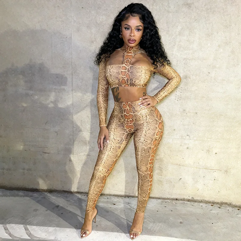 STYLISH LADY Snake Printed Sports 2 Piece Set Women Long Sleeve Crop Top and Skinny Pant Sets 2026 Spring Sexy Club Tracksuits
STYLISH LADY Snake Printed Sports 2 Piece Set Women Long Sleeve Crop Top and Skinny Pant Sets 2026 Spring Sexy Club Tracksuits