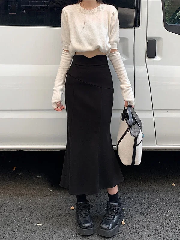 Mid Length Skirt 2023 a Skirt Ruffles Fishtail Skirt Korean Fashion Skirts Clothes for Women
Mid Length Skirt 2023 a Skirt Ruffles Fishtail Skirt Korean Fashion Skirts Clothes for Women