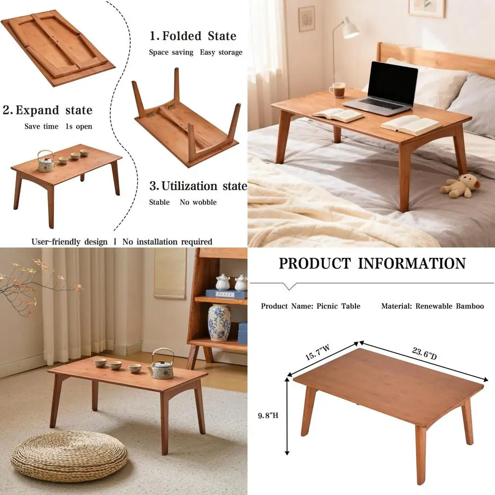 Walnut Finish Bamboo Coffee Table, Pre-Assembled, Ideal for Living Room or Bedroom, 23.6 x 15.7 x 9.8
Walnut Finish Bamboo Coffee Table, Pre-Assembled, Ideal for Living Room or Bedroom, 23.6 x 15.7 x 9.8