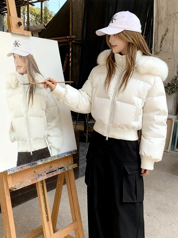 ort Puffer Jaet Women's Korean Sle Spring 2026 Warm Thiened Cotton Coat with Fur Collar Casual Leisure Slim Fit
ort Puffer Jaet Women's Korean Sle Spring 2026 Warm Thiened Cotton Coat with Fur Collar Casual Leisure Slim Fit