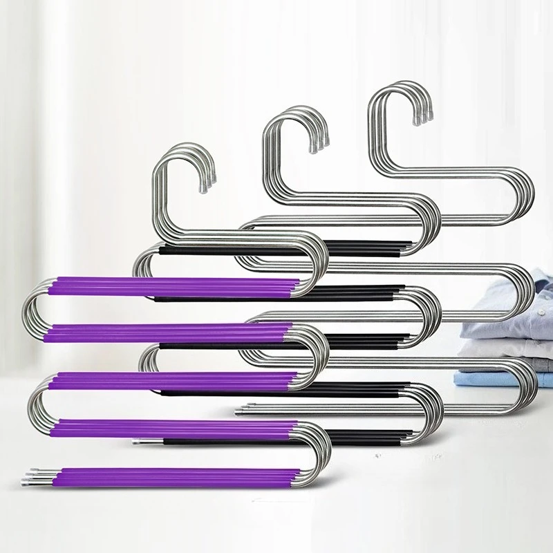 Sturdy Stainless Steel S Pants Rack Multi Layer Design Special Trouser Hanger Multi Functional Towel Storage Closet Organizer
Sturdy Stainless Steel S Pants Rack Multi Layer Design Special Trouser Hanger Multi Functional Towel Storage Closet Organizer