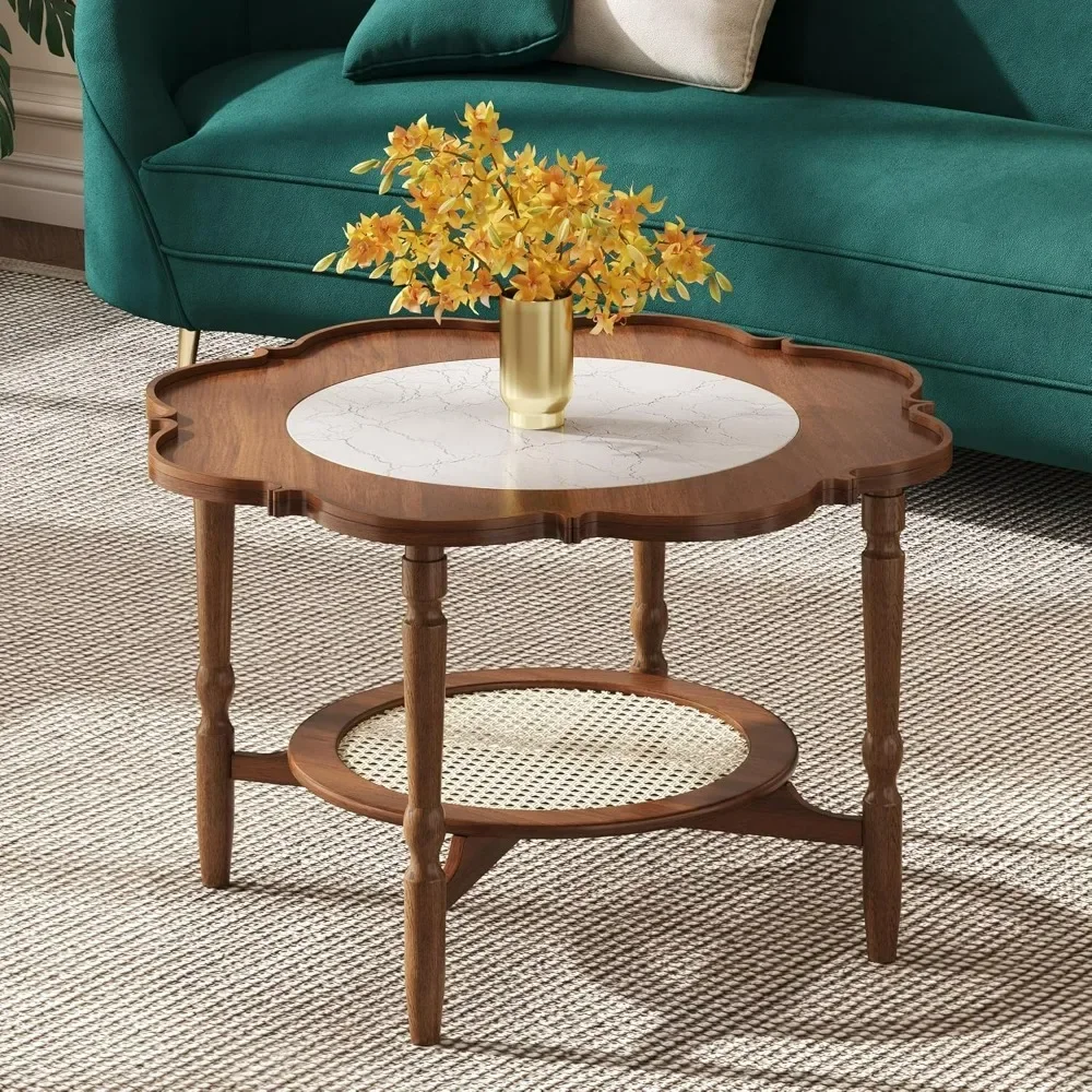 Vintage Petal-Shaped White Crackle Glass 2-Tier Coffee Table in Mid-Century Style
Vintage Petal-Shaped White Crackle Glass 2-Tier Coffee Table in Mid-Century Style