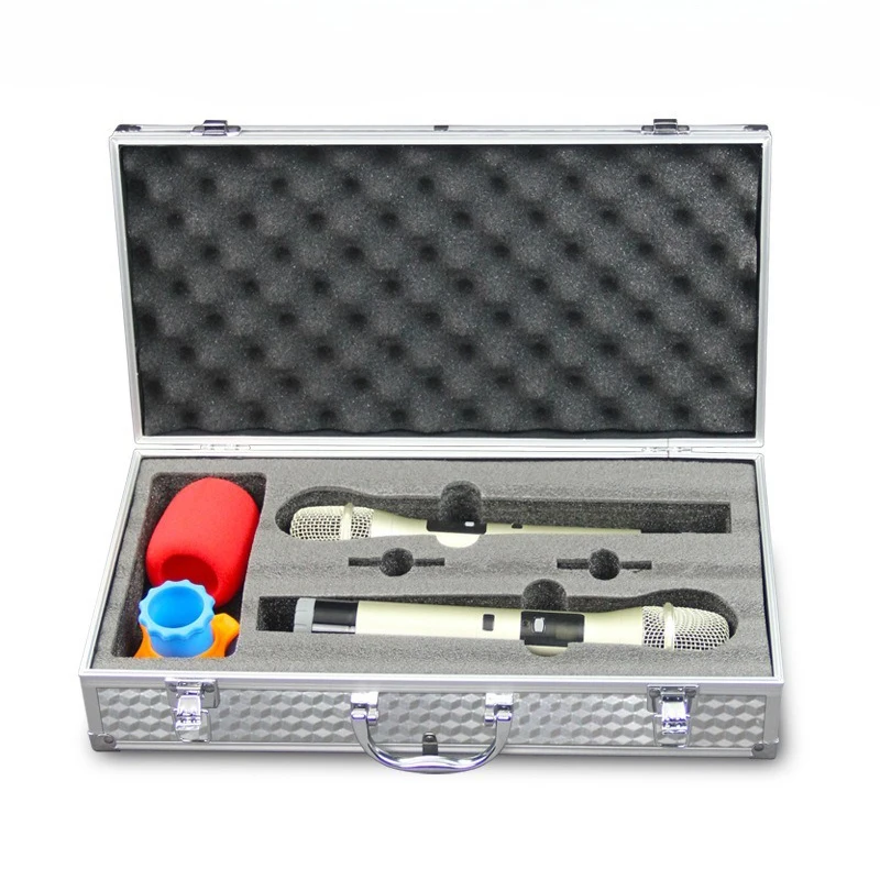 Wireless Microphone Storage Box 2pcs Microphones Handheld Box Portable Aluminum Alloy Tool Case Microphone Protection Boxes
Wireless Microphone Storage Box 2pcs Microphones Handheld Box Portable Aluminum Alloy Tool Case Microphone Protection Boxes
