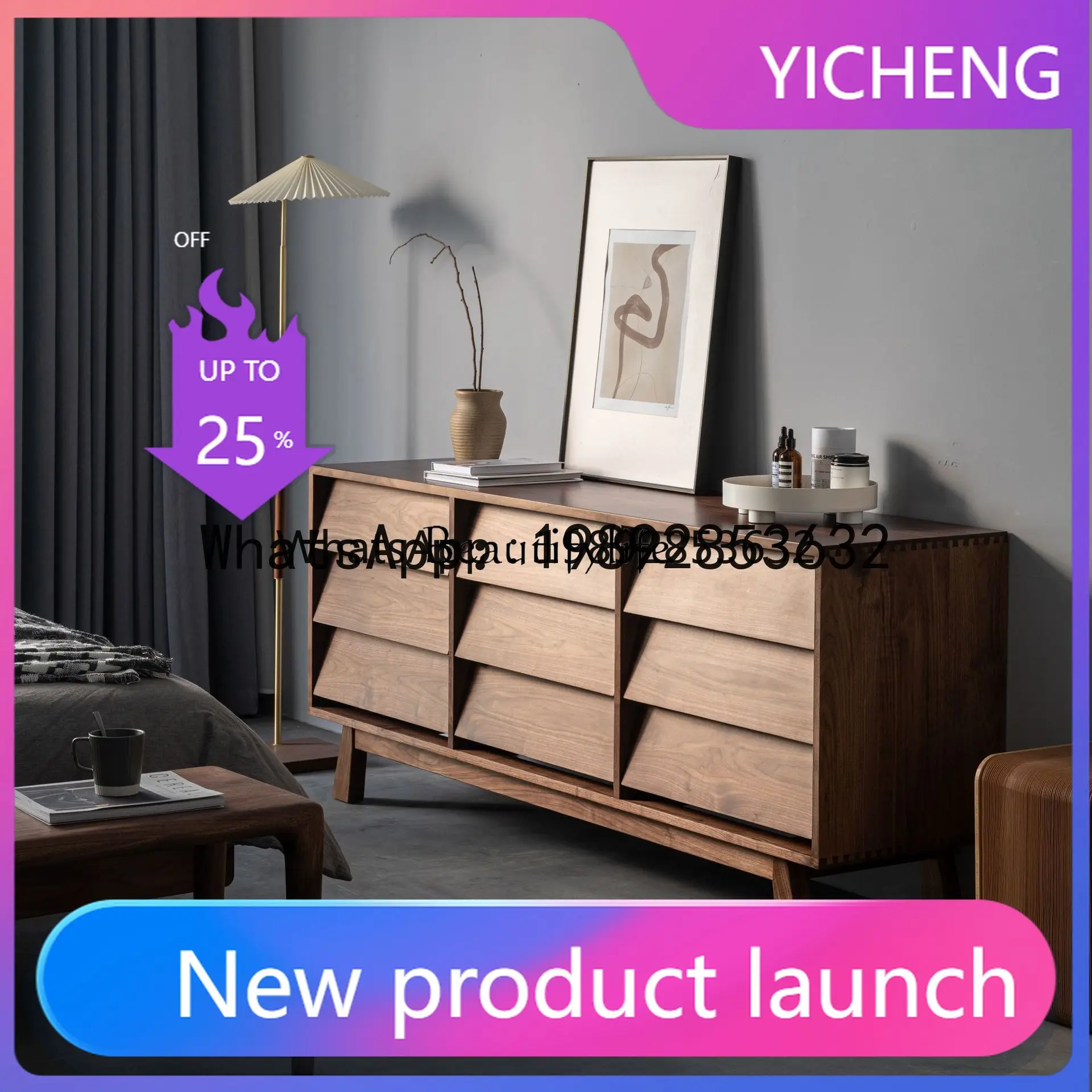 Modern minimalist North American black walnut solid wood nine chest cabinet bedroom storage Japanese drawer Nordic locker
Modern minimalist North American black walnut solid wood nine chest cabinet bedroom storage Japanese drawer Nordic locker