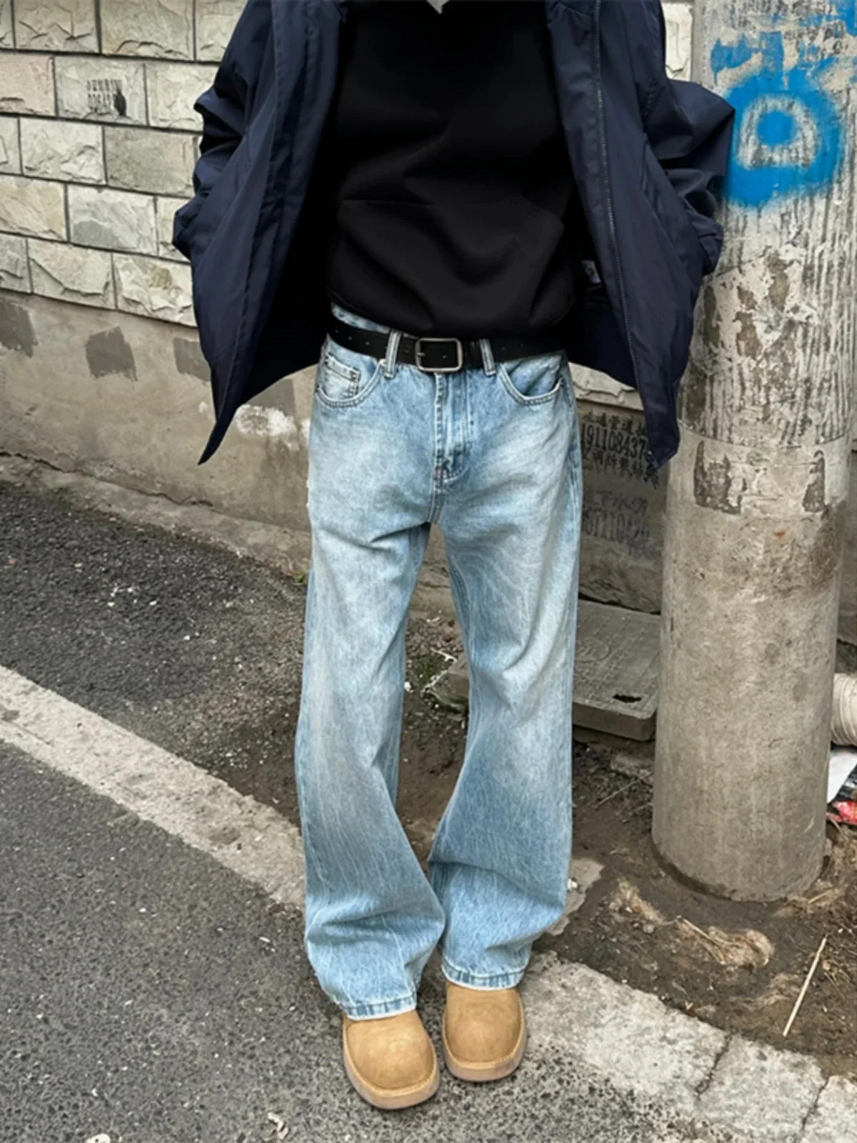 Cleanfit American High Street Washed Blue Men's Flared Straight Leg Wide Leg Jeans High Waist Long Pants Youth Trend Wear Res...
Cleanfit American High Street Washed Blue Men's Flared Straight Leg Wide Leg Jeans High Waist Long Pants Youth Trend Wear Res...