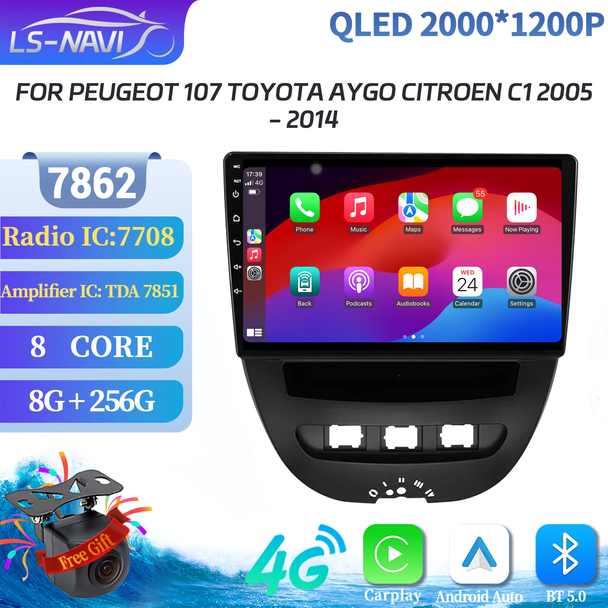 Автомобильный радиоприемник Android 14, для Peugeot 107 Toyota Aygo Citroen C1 2005-2014, мультимедийная навигация, беспроводной BT Carplay, 2K QLED экран
Автомобильный радиоприемник Android 14, для Peugeot 107 Toyota Aygo Citroen C1 2005-2014, мультимедийная навигация, беспроводной BT Carplay, 2K QLED экран