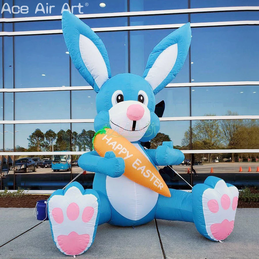 2.5m Outdoor Happy Easter Inflatable Rabbit Decoration Sitting Blue Color Easter Bunny with Carrot
2.5m Outdoor Happy Easter Inflatable Rabbit Decoration Sitting Blue Color Easter Bunny with Carrot