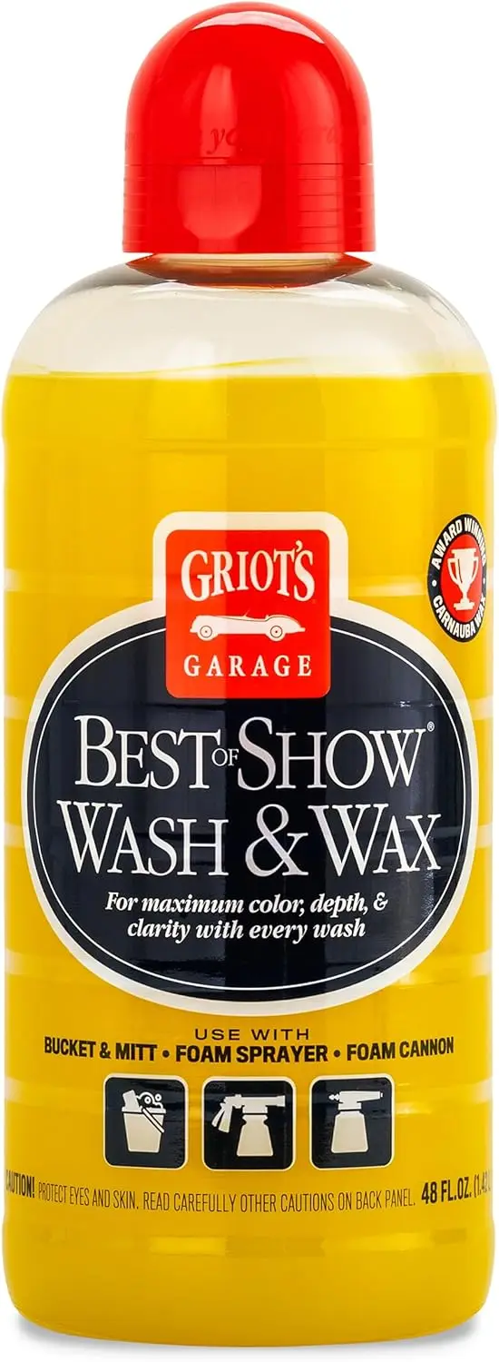 Car Wash and Wax for Car Detailing, Carnauba-Packed Coating, High Gloss Shine Protection for Auto Paint, 16oz
Car Wash and Wax for Car Detailing, Carnauba-Packed Coating, High Gloss Shine Protection for Auto Paint, 16oz