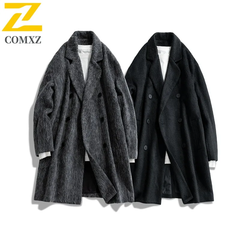 COMXZ мужской плащ с роскошными лацканами в корейском стиле, модная легкая куртка длиной до колена, ветрозащитное осенне-зимнее пальто
COMXZ мужской плащ с роскошными лацканами в корейском стиле, модная легкая куртка длиной до колена, ветрозащитное осенне-зимнее пальто