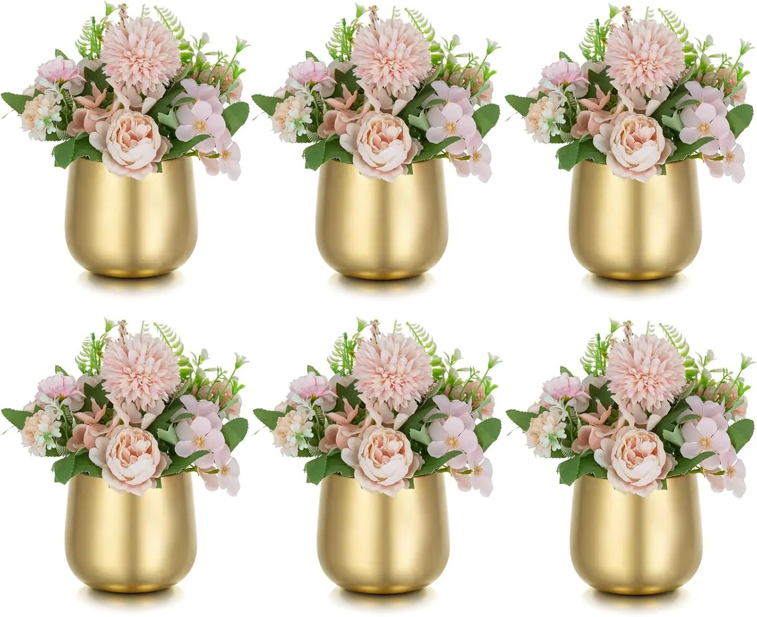 Small Gold Vases for Centerpieces: 6 Pcs 3.94 inch Flower Trumpet Vase Vintage Compote Vase Metal Urn Planter Plant Pots
Small Gold Vases for Centerpieces: 6 Pcs 3.94 inch Flower Trumpet Vase Vintage Compote Vase Metal Urn Planter Plant Pots