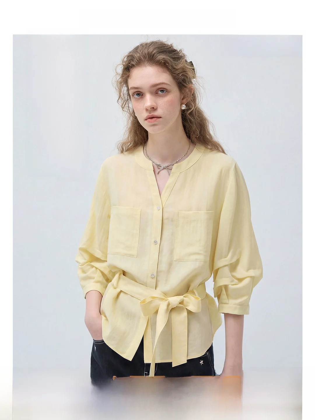 Yellow Women's irt VEGA CHANG Commute Sle Korean Version Seven Sve Length Regular Fit Breathable Skin-Friendly Daily Wear
Yellow Women's irt VEGA CHANG Commute Sle Korean Version Seven Sve Length Regular Fit Breathable Skin-Friendly Daily Wear