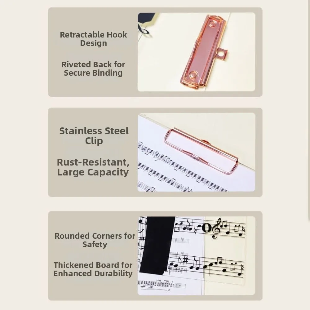 Music Theme Paper Clip Board Transparent Creative Writing Clipboard Writing Tablet Thickened Document Holder
Music Theme Paper Clip Board Transparent Creative Writing Clipboard Writing Tablet Thickened Document Holder