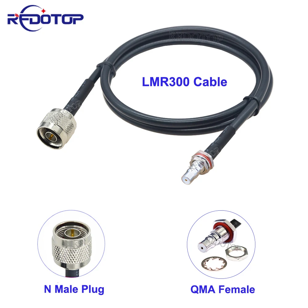 1PCS LMR-300 N Male/Female to QMA Female Connector Black LMR300 50-5 Coaxial Cable N to QMA RF Adapter Cable 50 Ohm Low Loss
1PCS LMR-300 N Male/Female to QMA Female Connector Black LMR300 50-5 Coaxial Cable N to QMA RF Adapter Cable 50 Ohm Low Loss