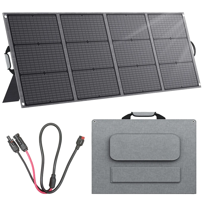 200W Portable Solar Panel IP65 Waterproof Foldable Solar Panel Power Backup Solar Charger for Power Station RV Camping Off Grid 
200W Portable Solar Panel IP65 Waterproof Foldable Solar Panel Power Backup Solar Charger for Power Station RV Camping Off Grid