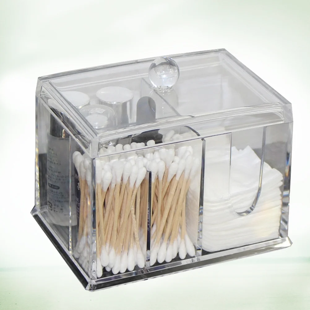 Cotton Storage Box Transparent Cosmetics Container Removal Cotton Pad Small Organiser White
Cotton Storage Box Transparent Cosmetics Container Removal Cotton Pad Small Organiser White