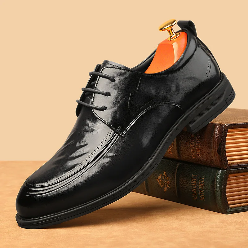 new Men Leather Casual Shoes British Style Pointed Toe Dress Shoes Fashion Business Casual Shoes
new Men Leather Casual Shoes British Style Pointed Toe Dress Shoes Fashion Business Casual Shoes