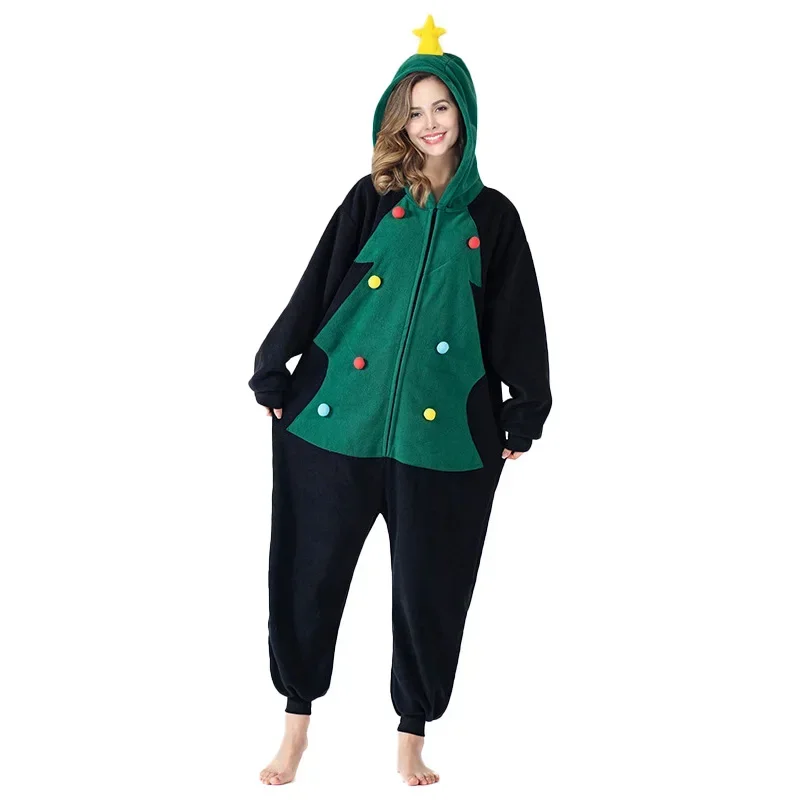 FC6Unisex loungewear warm polar fleece hooded cartoon pajamas cosplay Christmas tree zipper costume stage performance@FC8! 
FC6Unisex loungewear warm polar fleece hooded cartoon pajamas cosplay Christmas tree zipper costume stage performance@FC8!