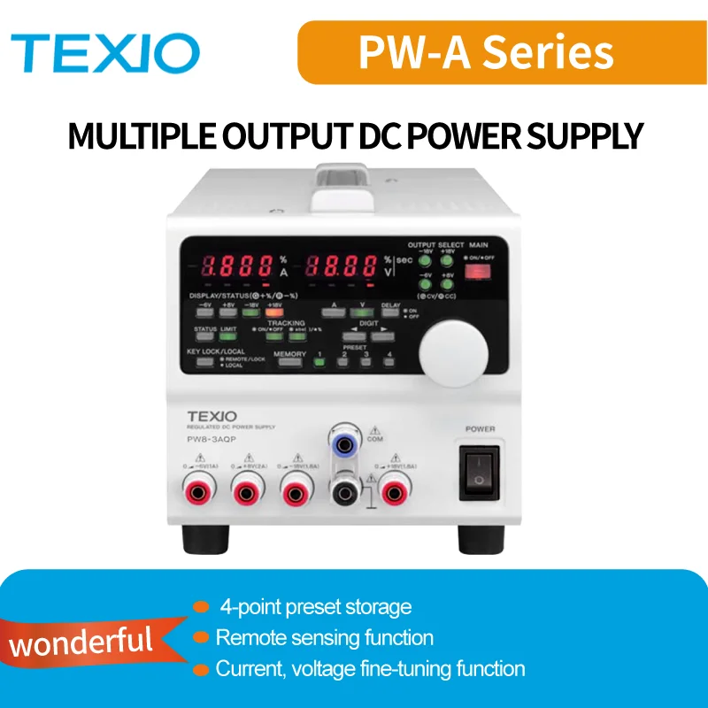 TEXIO PW18-1.3ATS Multiple Output DC Power Supply,Output 3 Channels Low Ripple High Resolution Multiple Output DC Power Supply
TEXIO PW18-1.3ATS Multiple Output DC Power Supply,Output 3 Channels Low Ripple High Resolution Multiple Output DC Power Supply